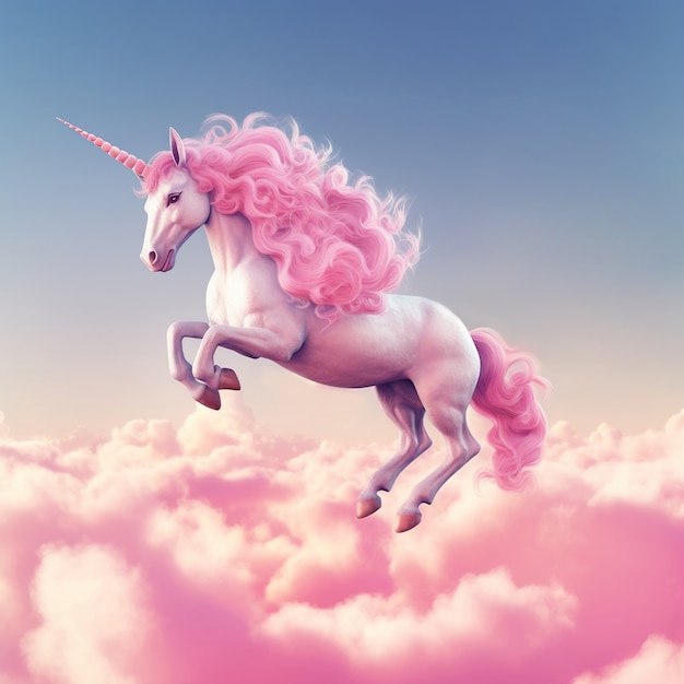 Foto gratuita vista de la criatura mágica y mítica del unicornio.