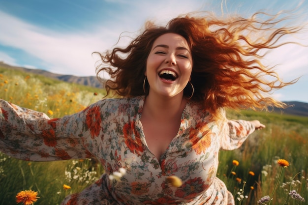 Foto gratuita vista delantera mujer posando con hermosas flores