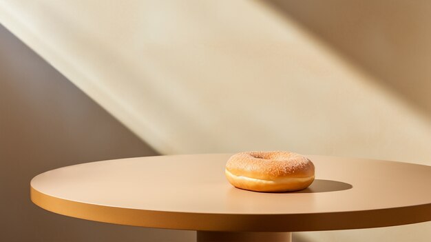 Vista de una deliciosa rosquilla esmaltada