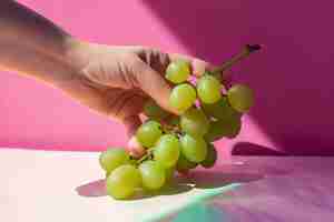 Foto gratuita vista de las deliciosas uvas verdes