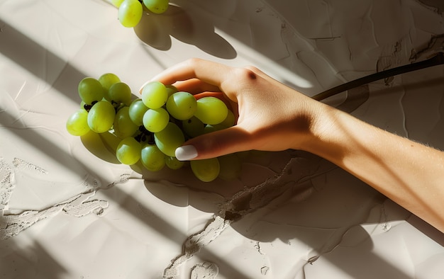 Foto gratuita vista de las deliciosas uvas verdes