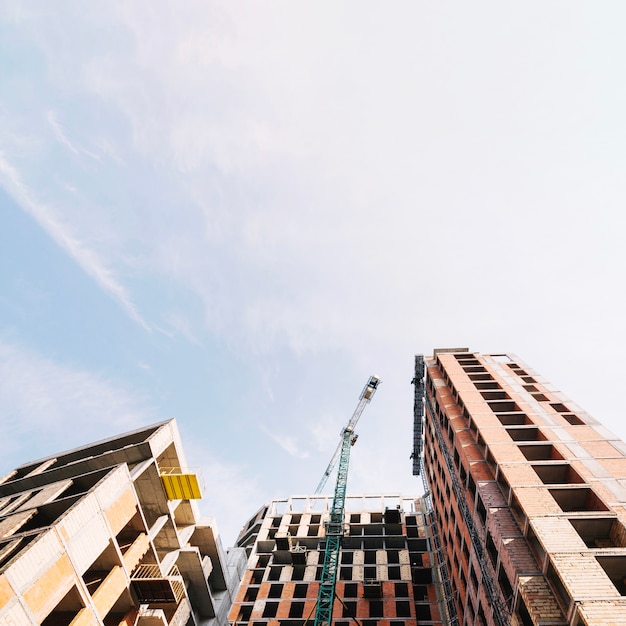 Vista del edificio en construcción