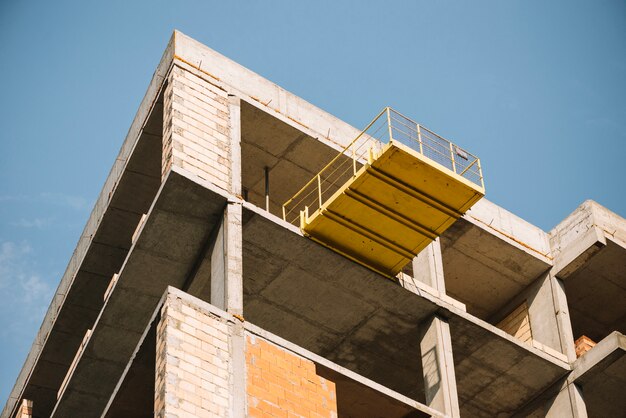 Vista del edificio en construcción