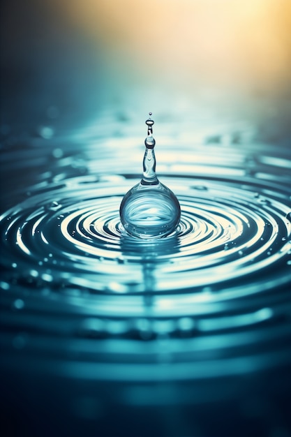 Foto gratuita vista del efecto de gota de agua