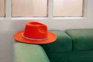 Foto gratuita vista del elegante sombrero fedora