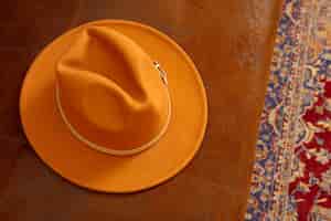 Foto gratuita vista del elegante sombrero fedora