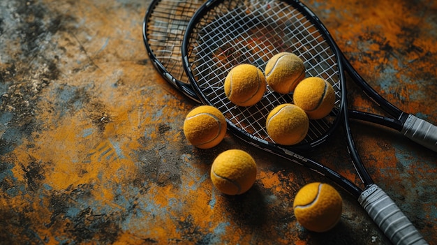 Foto gratuita vista del equipo de tenis