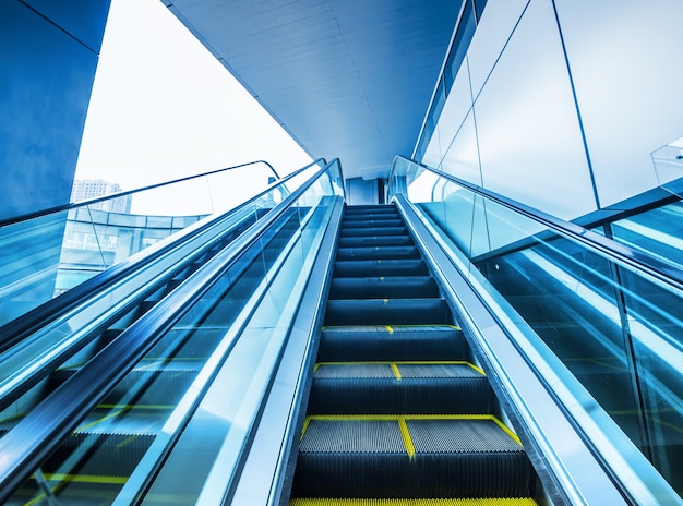 Vista de escalera mecánica