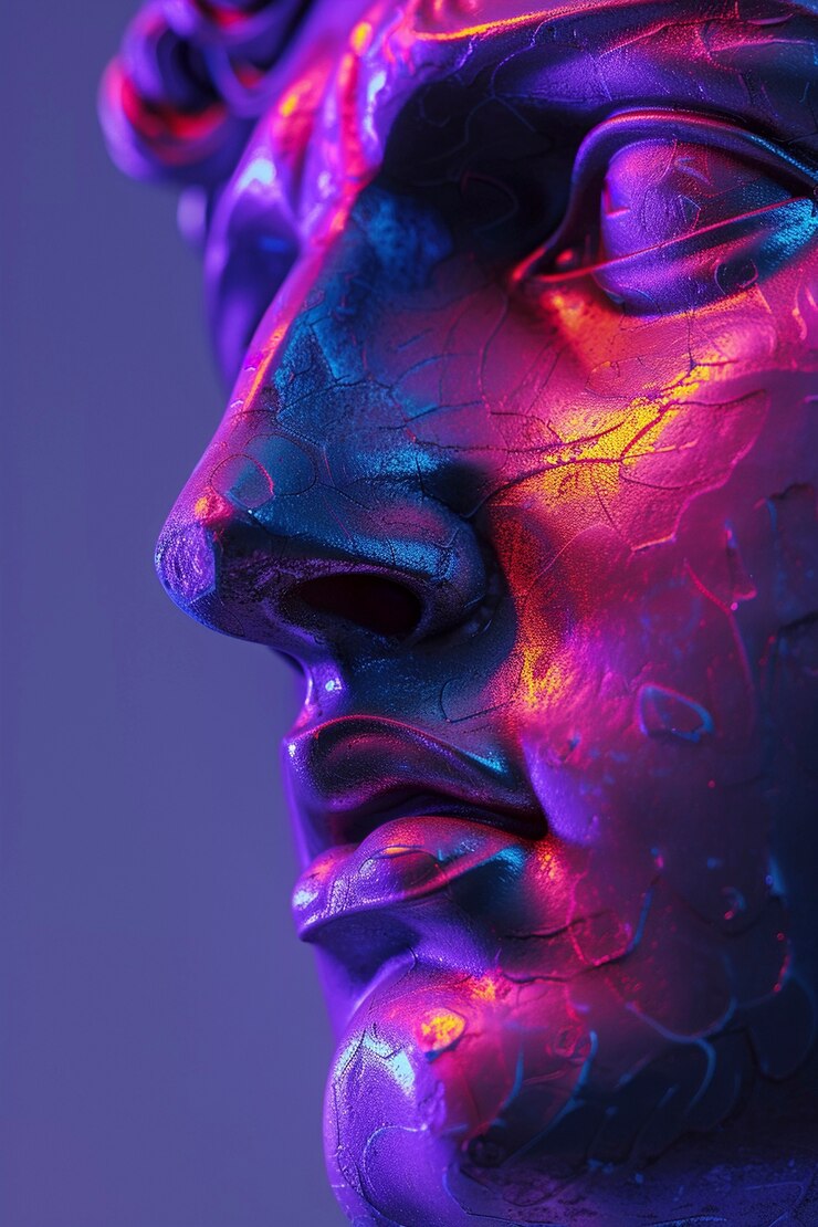 Foto gratuito vista de una figura de busto de la antigua grecia