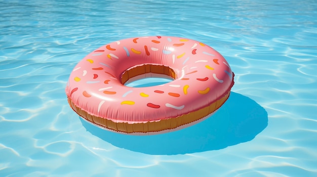 Foto gratuita vista del flotador de la piscina de verano