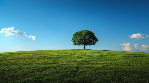 Vista fotorrealista de un árbol en la naturaleza con ramas y tronco