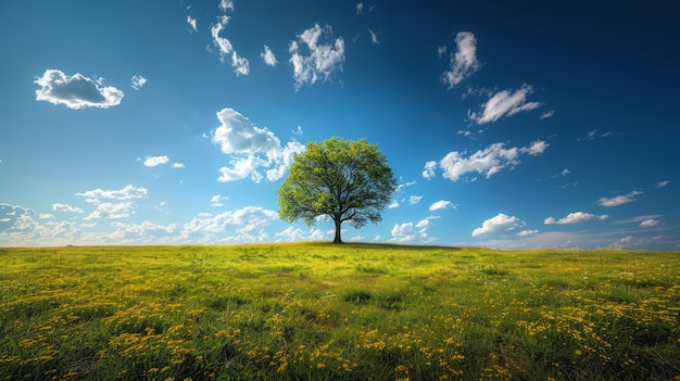 Vista fotorrealista de un árbol en la naturaleza con ramas y tronco