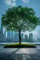 Foto gratuita vista fotorrealista de un árbol en la naturaleza con ramas y tronco