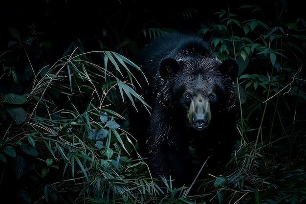 Foto gratuita vista fotorrealista del oso salvaje en su hábitat natural