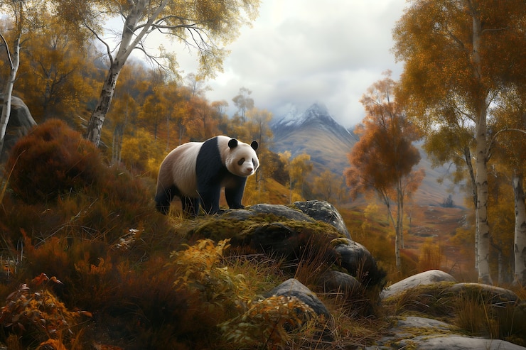 Foto gratuito vista fotorrealista del oso salvaje en su hábitat natural