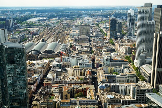 Vista de Frankfurt desde un rascacielos Alemania