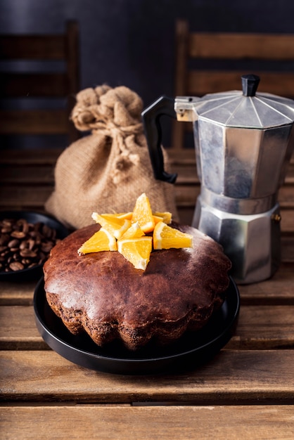 Foto gratuita vista frontal del concepto de deliciosas donas