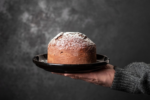 Foto gratuita vista frontal del concepto de delicioso pastel
