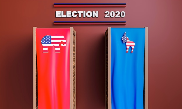 Vista frontal del concepto de elecciones de Estados Unidos