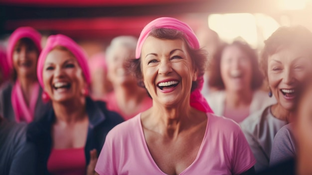 Foto gratuita vista frontal de un grupo feliz de mujeres