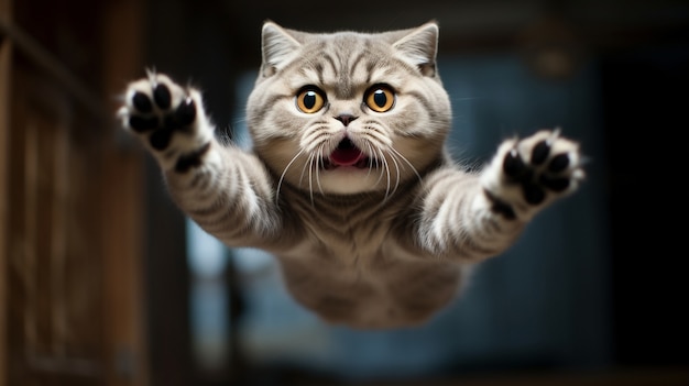 Foto gratuita vista de gatito de aspecto adorable