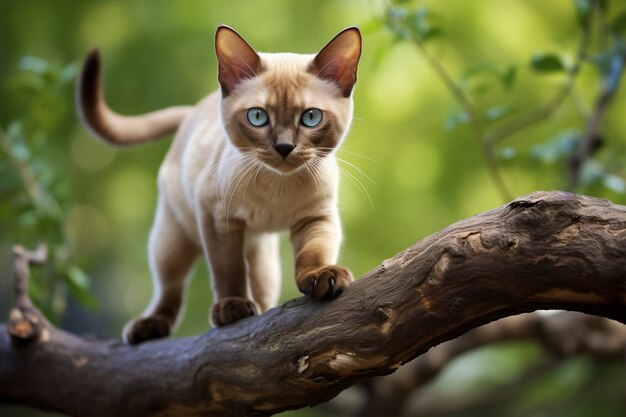 Vista de gatito de aspecto adorable