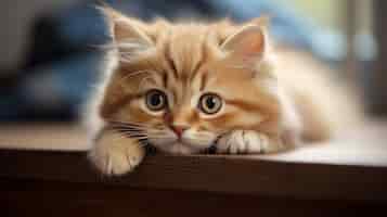 Foto gratuita vista de gatito de aspecto adorable