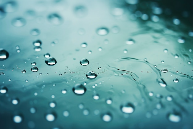 Vista de gotas de agua