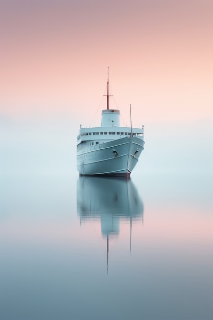 Foto gratuita vista de un gran barco en el agua