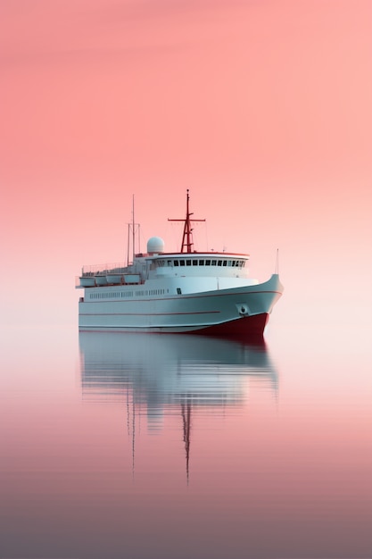 Foto gratuita vista de un gran barco en el agua