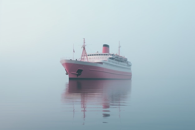 Vista de un gran barco en el agua