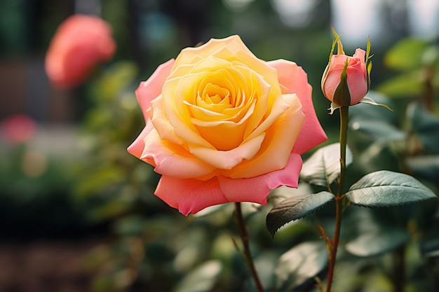 Foto gratuita vista de la hermosa flor rosa floreciente