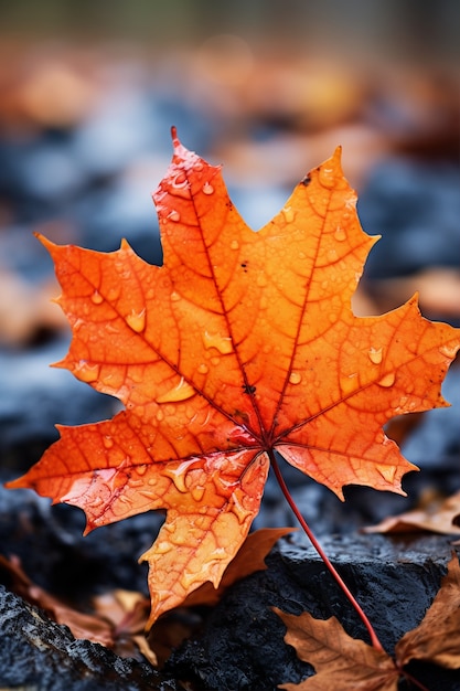 Foto gratuita vista de la hoja seca de otoño