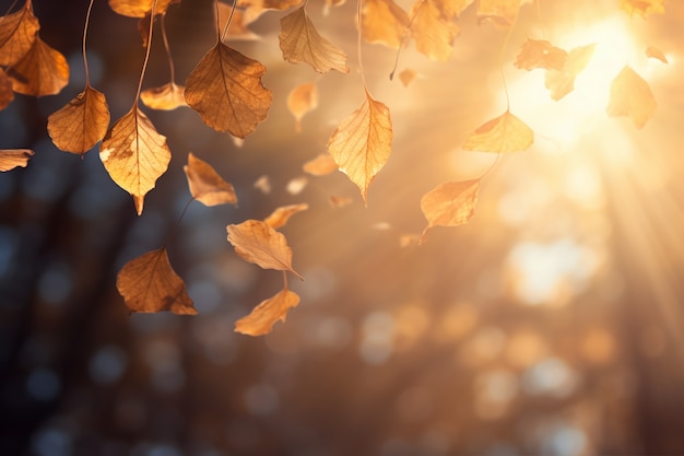 Foto gratuita vista de hojas secas de otoño