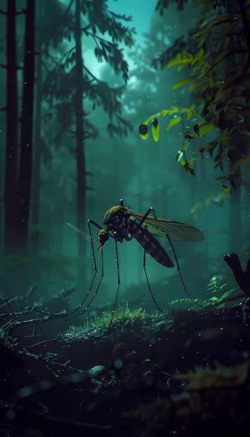 Foto gratuita vista del insecto mosquito con alas