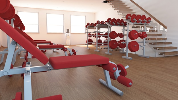 Foto gratuita vista interior de un gimnasio.