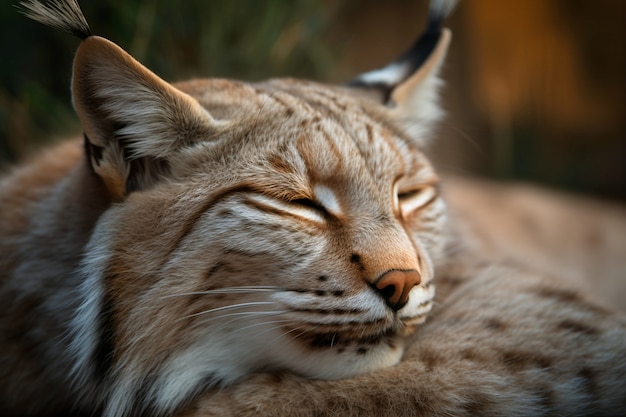 Foto gratuita vista del lince salvaje en la naturaleza