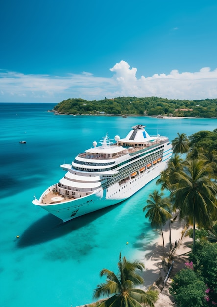 Vista de un lujoso crucero