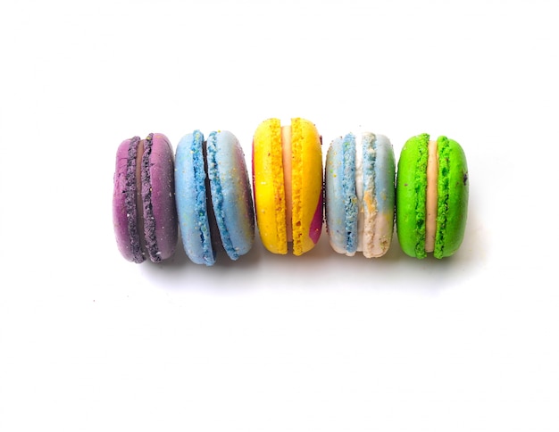 Foto gratuita vista de macarons a color