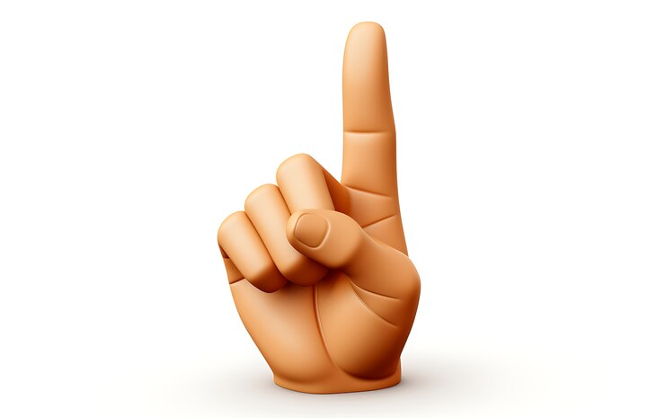 Foto gratuito vista de la mano 3d apuntando con el dedo índice