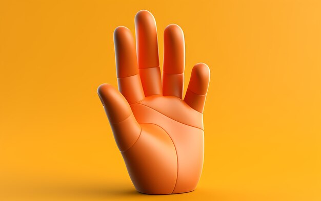 Vista de la mano en 3D
