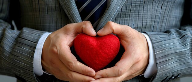 Vista de manos con forma de corazón para representar el afecto