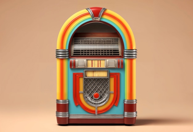 Foto gratuita vista de la máquina de jukebox de aspecto retro