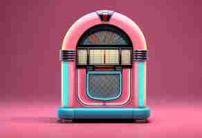 Foto gratuita vista de la máquina de jukebox de aspecto retro