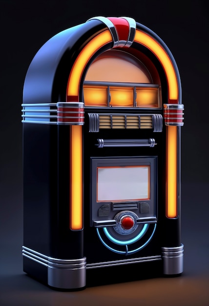 Foto gratuita vista de la máquina de música de jukebox retro