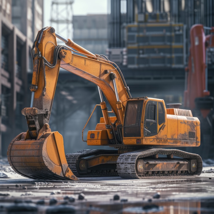 Foto gratuito vista de la maquinaria pesada utilizada en la industria de la construcción
