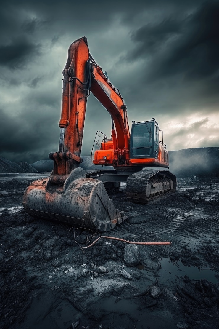 Foto gratuito vista de la maquinaria pesada utilizada en la industria de la construcción