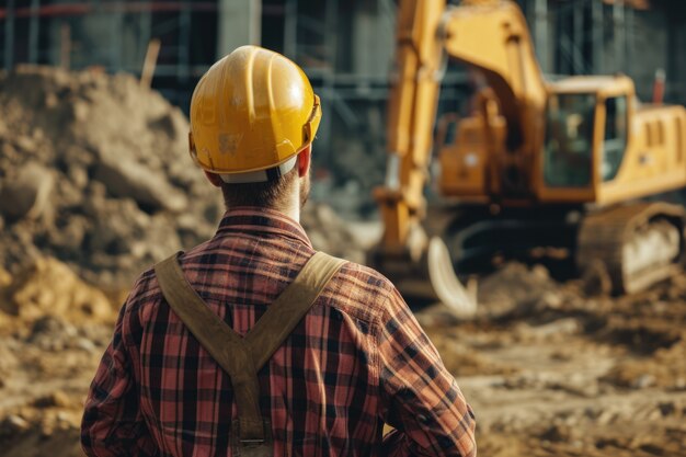 Vista de la maquinaria pesada utilizada en la industria de la construcción