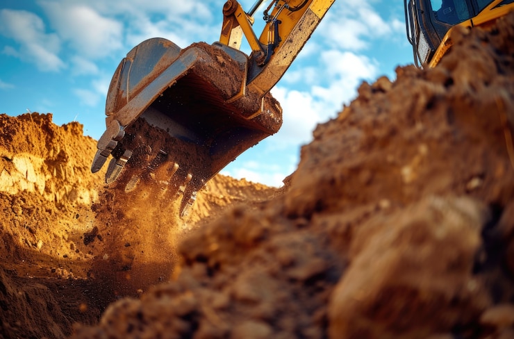 Foto gratuito vista de la maquinaria pesada utilizada en la industria de la construcción