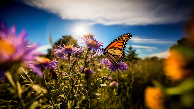 Vista de la mariposa